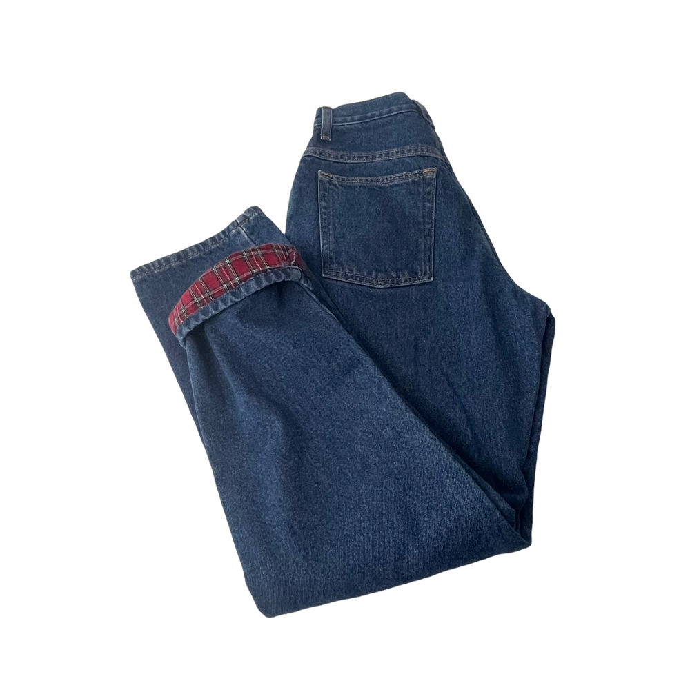 Vintage L.L. Bean Size 4 High Waisted Flannel Lined Jeans